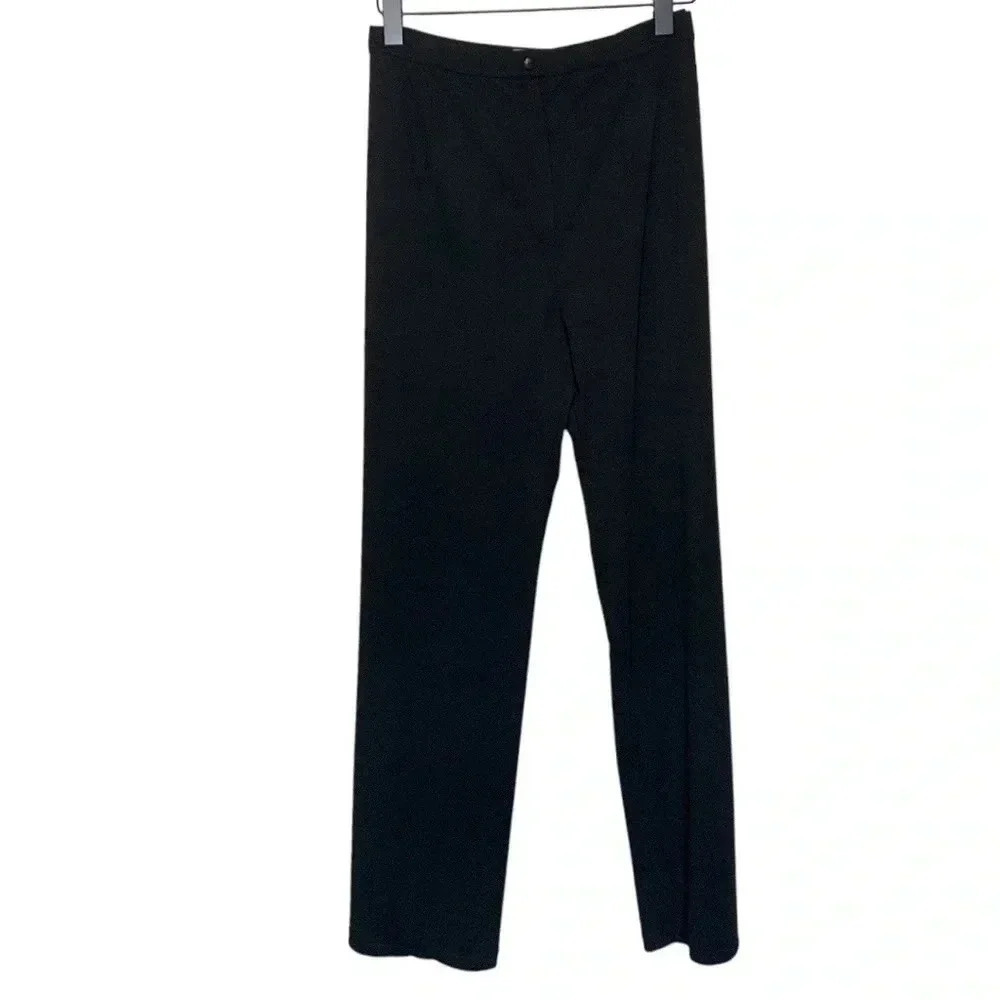 A&K Designs light, flowing black, wide leg, palazzo pants w front zipper